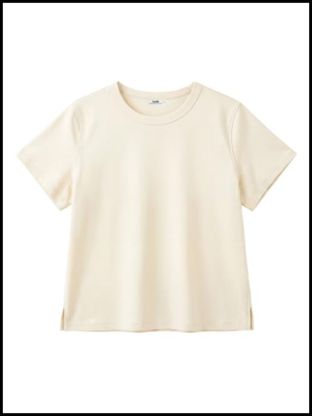 Women's Cotton Cropped T-Shirt Boxy Fit Crewneck Short Sleeve